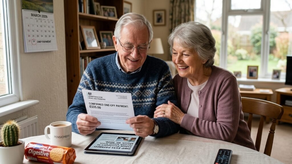 DWP £535 One-Off Payment Confirmed: Elderly Pensioners to Receive Boost From March 30, 2026