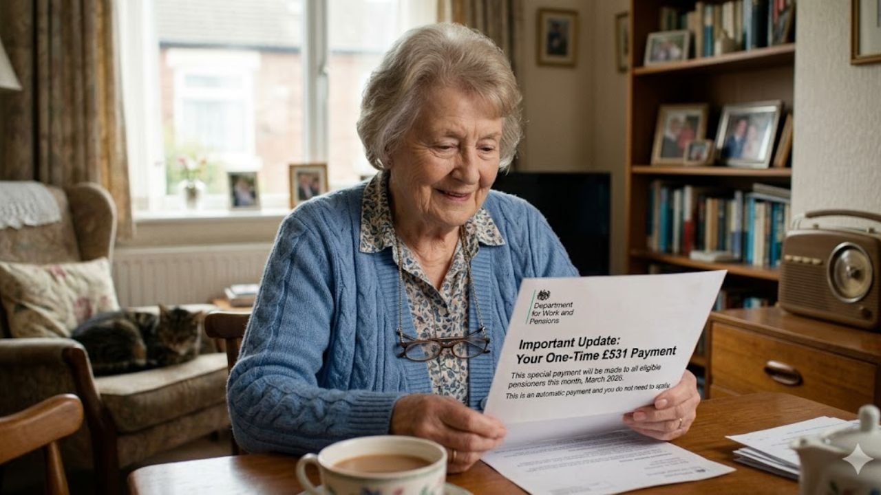 One-Time £531 Payment Announced by DWP for Pensioners – March 2026 Update
