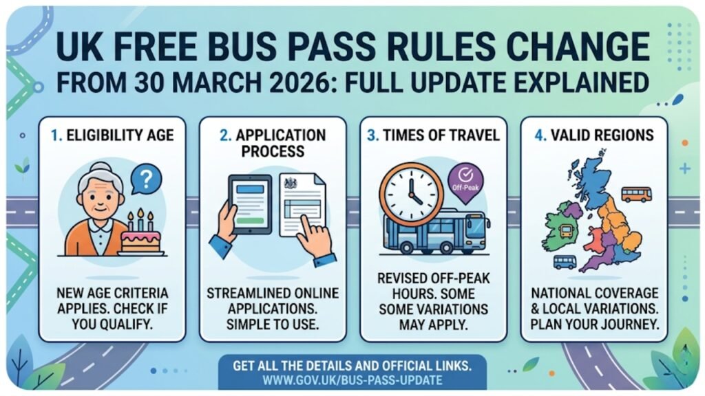 UK Free Bus Pass Rules Change from 30 March 2026: Full Update Explained